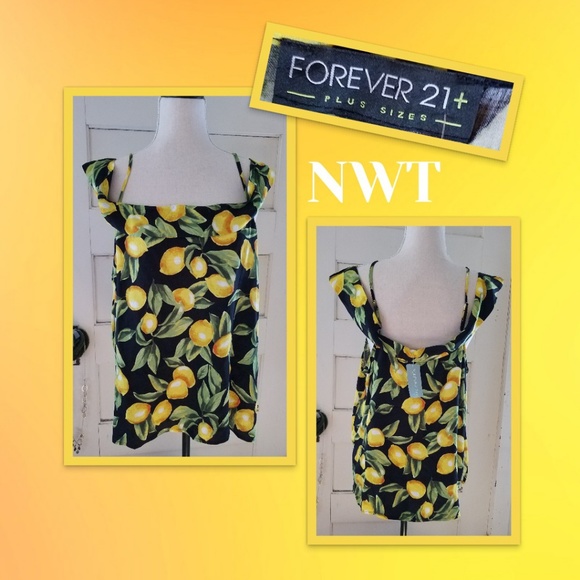 Forever 21 Tops - NWT Forever 21 Plus Lemon Blouse